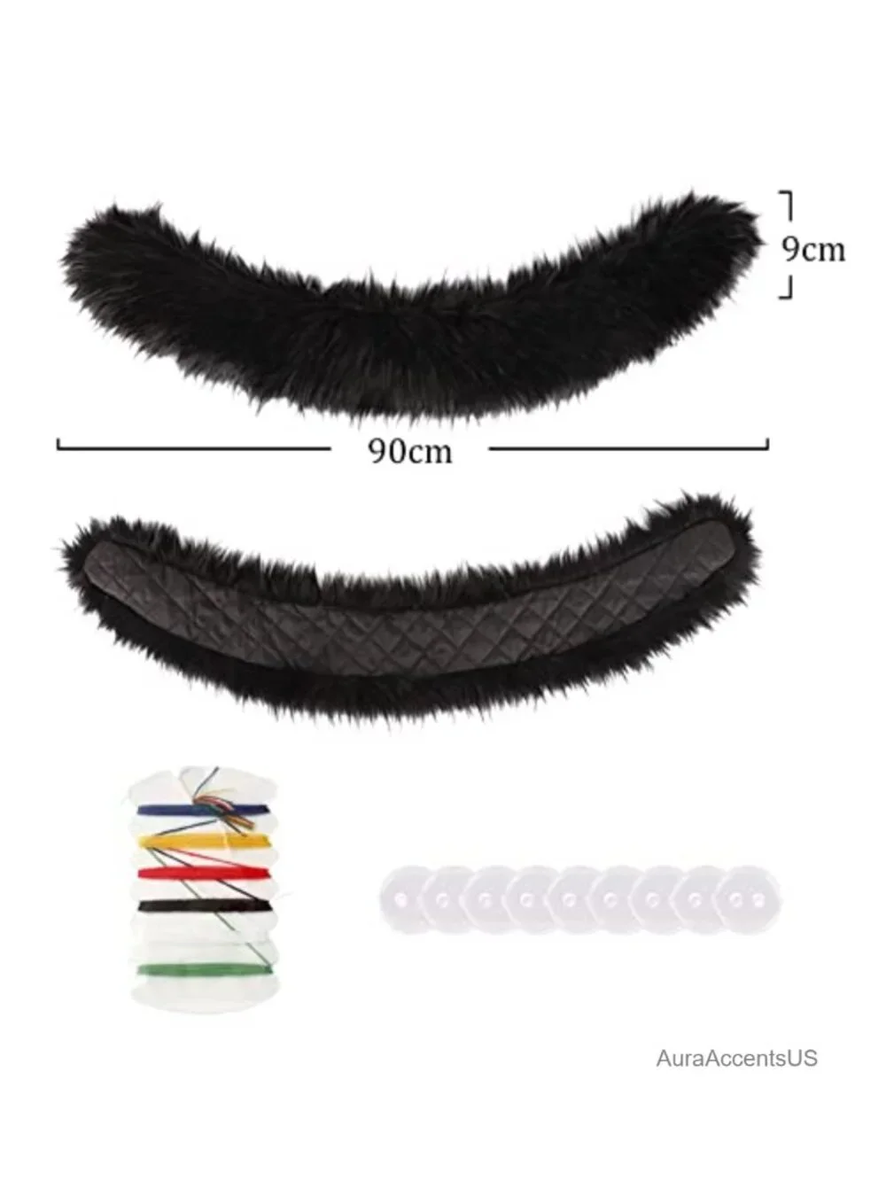 Faux Fur Collar Scarf Wrap Shawl for Women Men Winter Neck Warmer